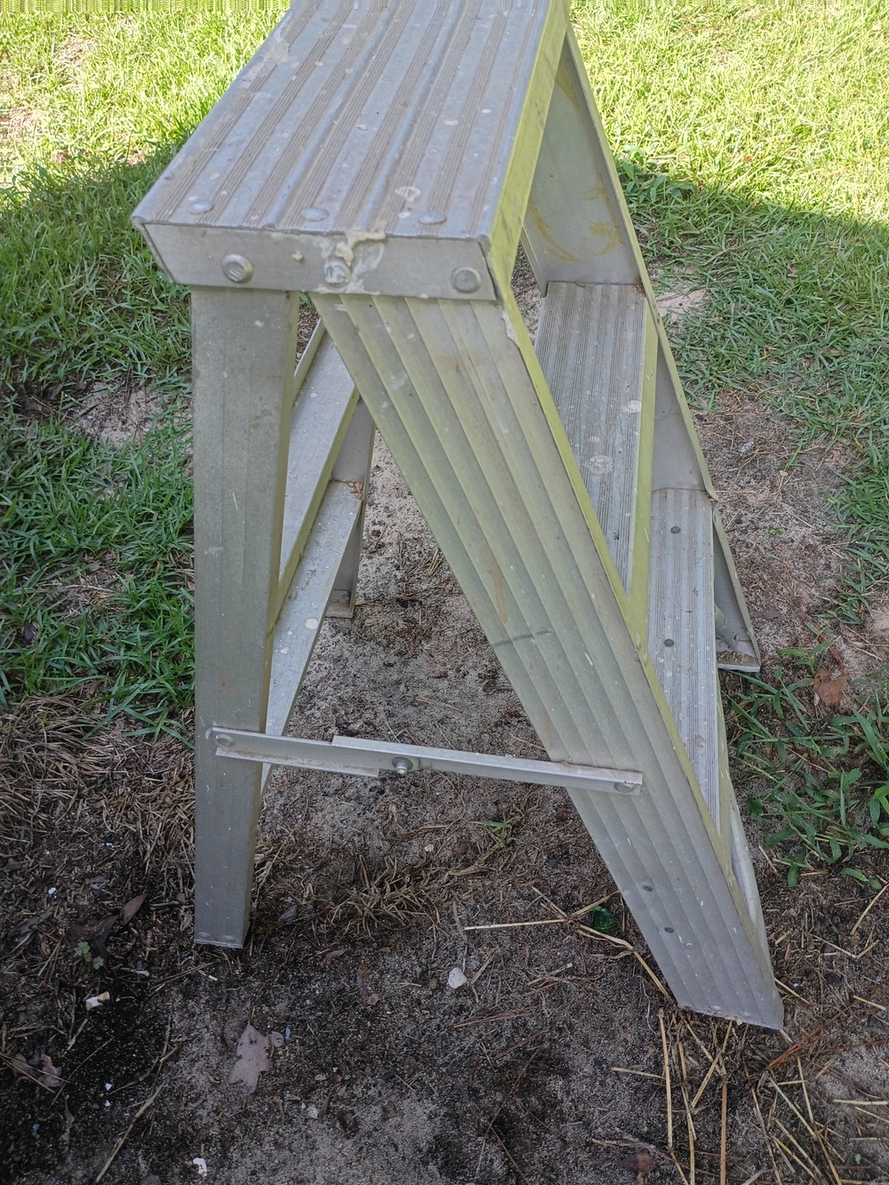 Aluminum 2-Step Folding Step Stool - Gray